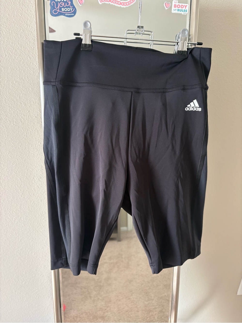 adidas Black High-Rise Bike Shorts